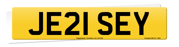 Registration number JE21 SEY